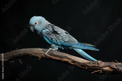 illustration of blue parrot. Created with Generative AI