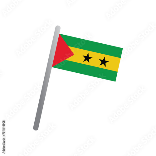 sao tome and principe flag icon vector