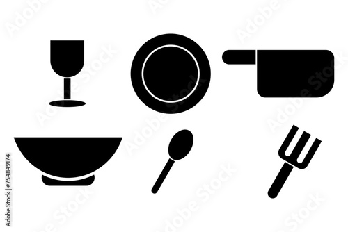 icon set kitchen equipments
