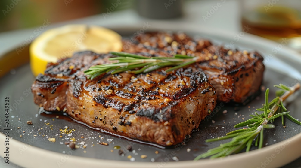 Close up of grilled steak. Western food concept. Close up of grilled steak. Western food concept.