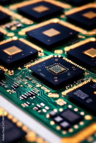 Printed circuit board. Background for banner, poster, flyer, advertising, wallpaper.