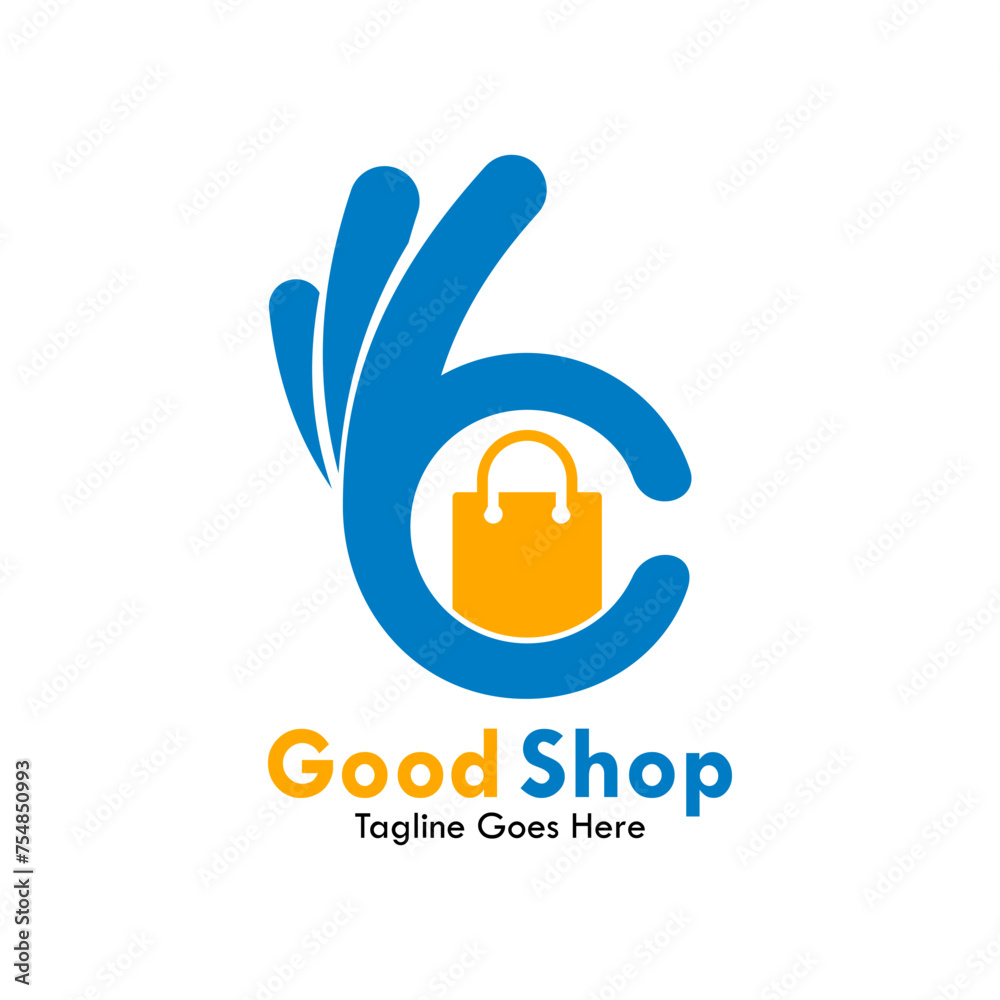 Good shop design logo template illustration