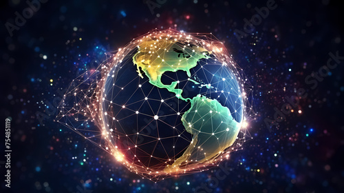 Global International Connection Information Exchange Blockchain Cryptocurrency