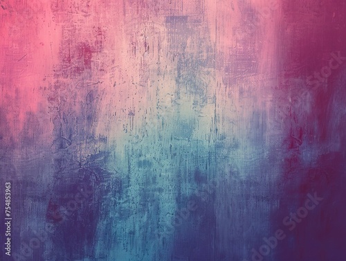 A wall with a blue and purple background