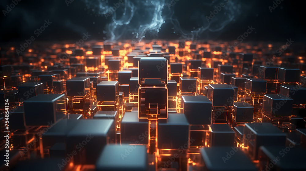 Obraz premium Crystal abstract background with bokeh effect