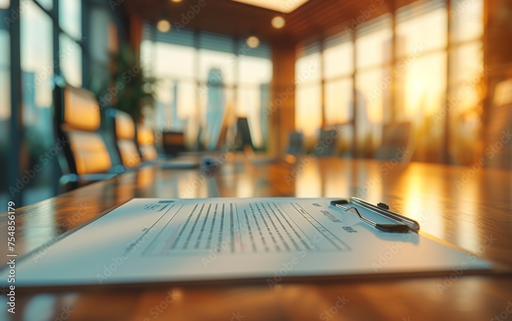 A close shot showing a piece of paper placed on a table surface A close shot showing a piece of paper placed on a table surface