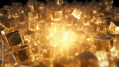 Crystal abstract background with bokeh effect © Derby