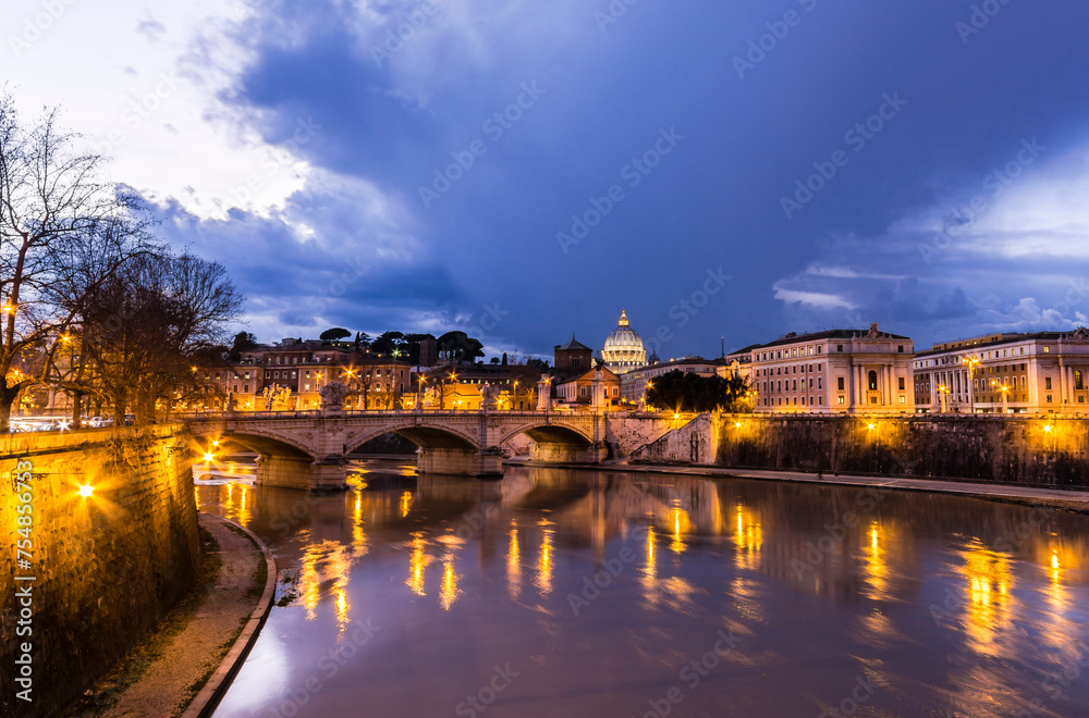 The Vatican view fron Tiber Riverin Rome