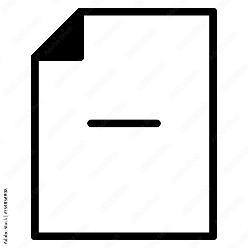 Document minus icon. File delete sign. Paper remove symbol. Document minus icon. File delete sign. Paper remove symbol.