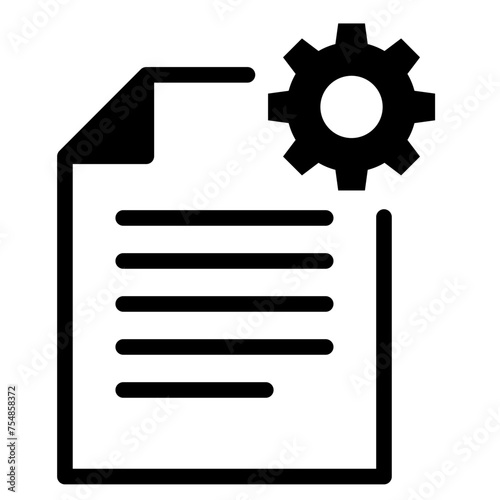 document and gear icon
