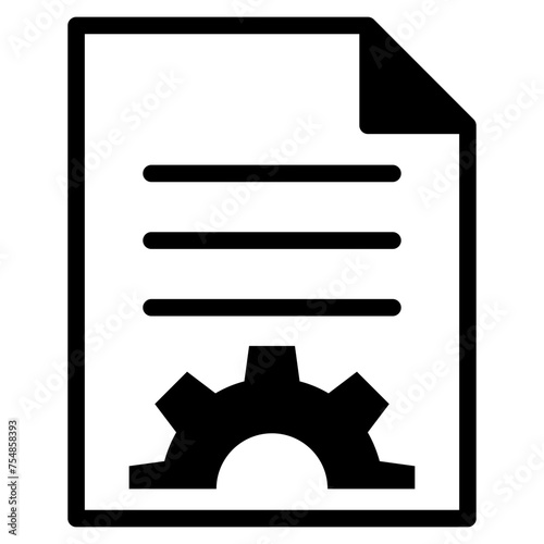 document and gear icon