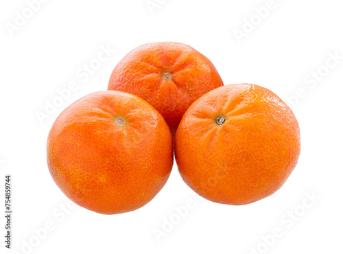 Mandarin Tangerine Orange  on white