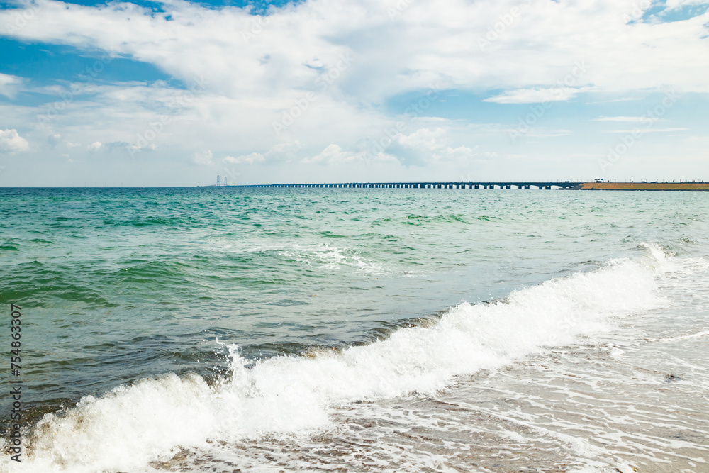 The great belt bridge, Storebelt in Denmark, connecting Zealand with Funen. The great belt bridge, Storebelt in Denmark, connecting Zealand with Funen.