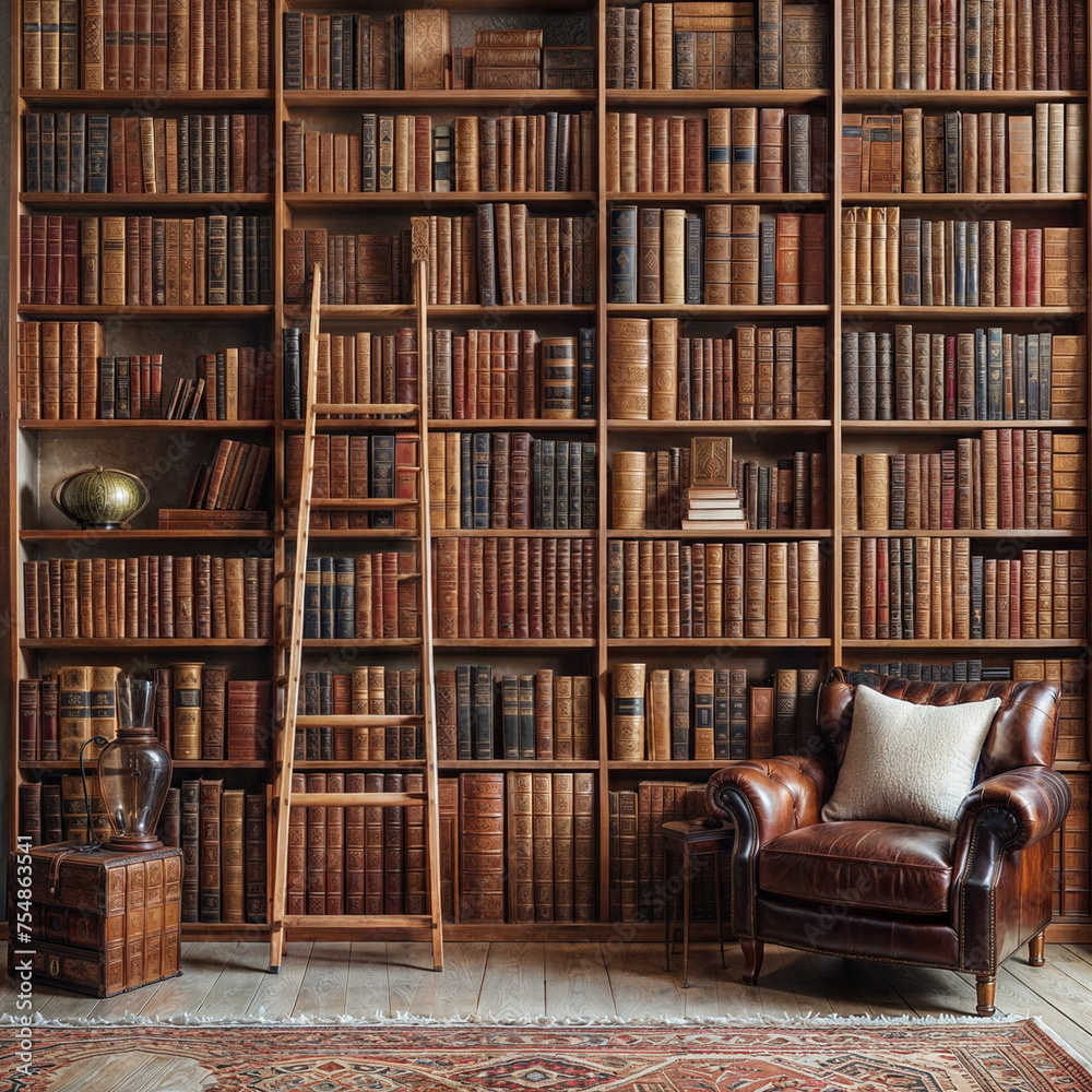 Illustration of a bookstore filled with books. Illustration of a bookstore filled with books.