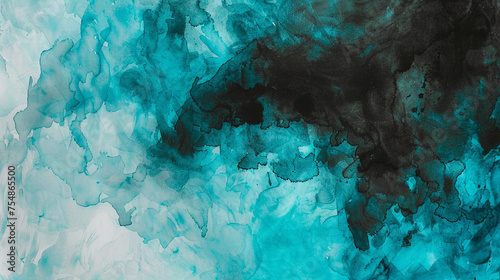 Black and Cyan watercolor texture 