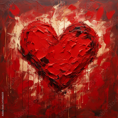 abstract red heart