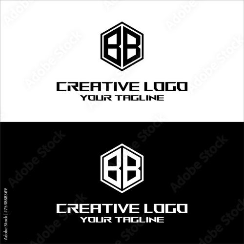 creative letter logo bb desain vektor