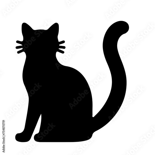 Fototapeta Naklejka Na Ścianę i Meble -  black cat silhouette