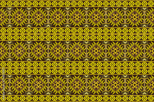 Geometric vector background with sacral tribal ethnic elements. Traditional triangles gypsy geometric forms sprites tribal themes apparel fabric tapestry print