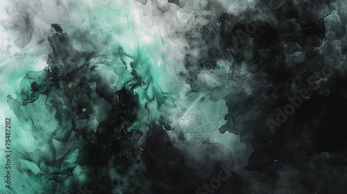 Black and Mint watercolor texture