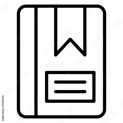 Bookmark Vector Line Icon Design 