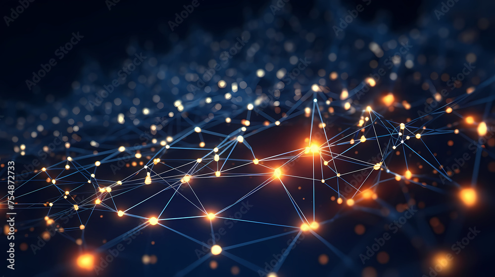 Fototapeta premium Abstract background of future network technology and network connections