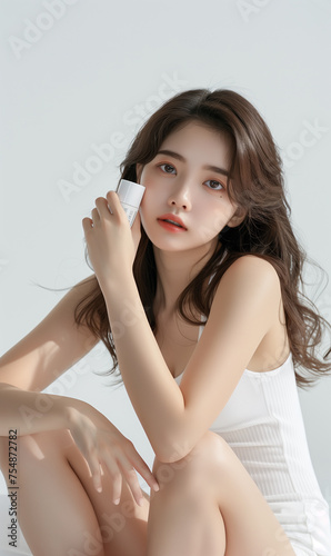portrait of beautiful young Asian woman