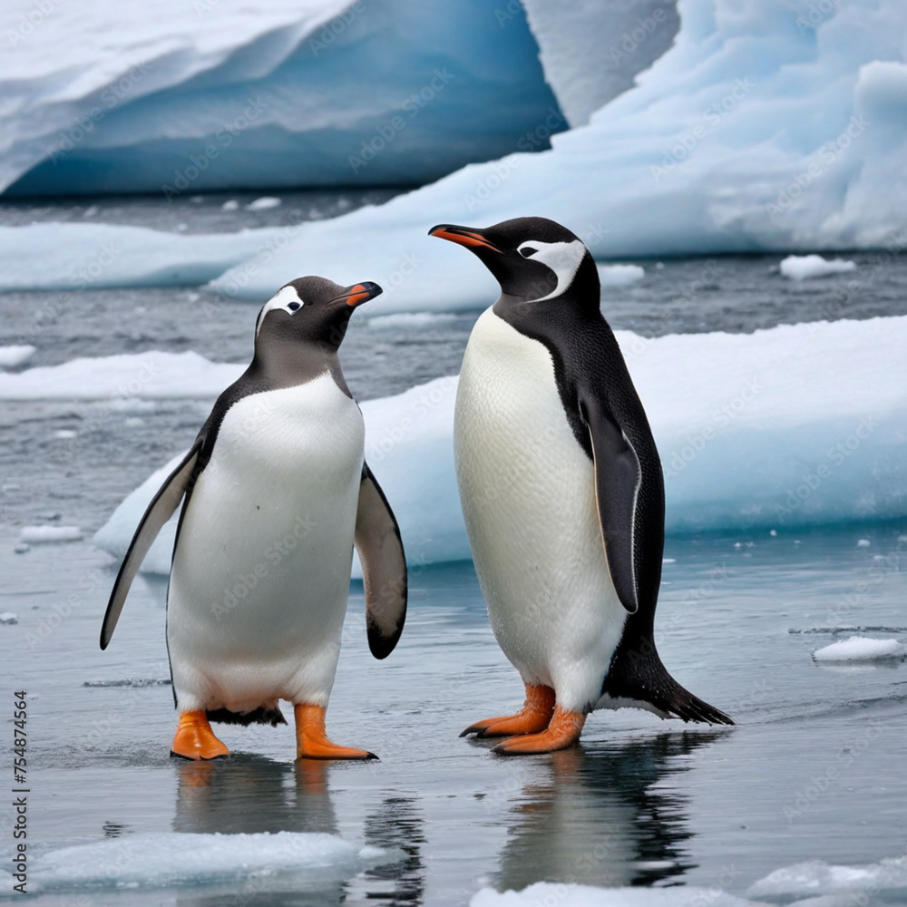 Obraz premium Antarctic Penguins Masters of the Ice and Sea