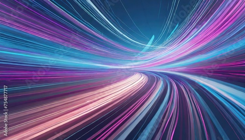 Abstract Blue and Purple Motion Speedlines
