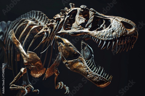 Fossilized Fangs A Prehistoric Teeth Exhibit Generative AI © Bipul Kumar