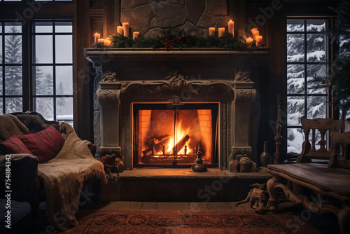Fireplace for warming in winter