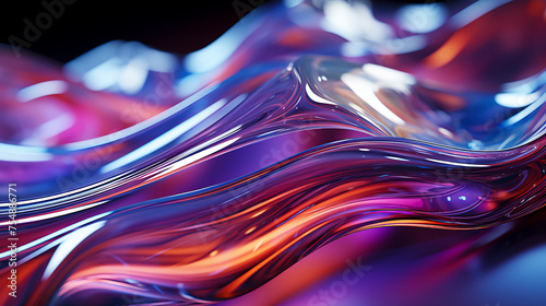 Ethereal shimmering perspective: Extreme close up shot of an abstract background created with Generative AI technology