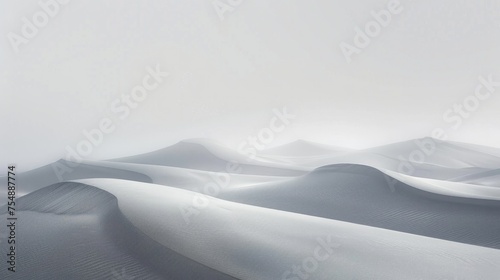 Desert Veiled in Gray captures the stark beauty of a minimalist landscape photography  photo