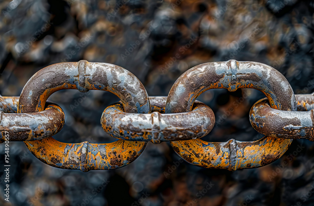 Close-up of a heavy, rusty chain on a metallic surface
Close-up of a heavy, rusty chain on a metallic surface