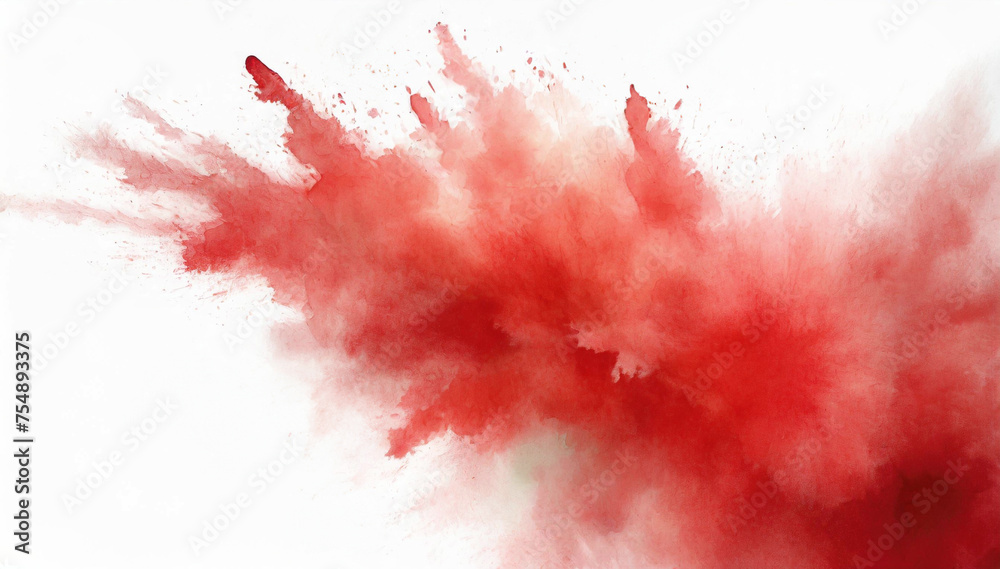 Rozbryzg farby, czerwony dym abstrakcja. Tekstura grunge - obrazy, fototapety, plakaty 