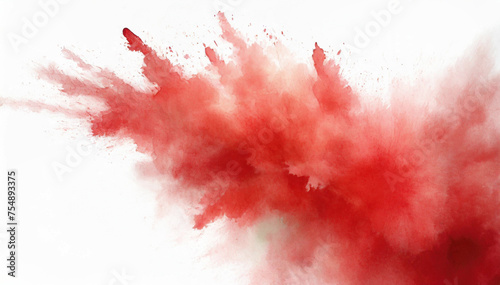 Rozbryzg farby, czerwony dym abstrakcja. Tekstura grunge