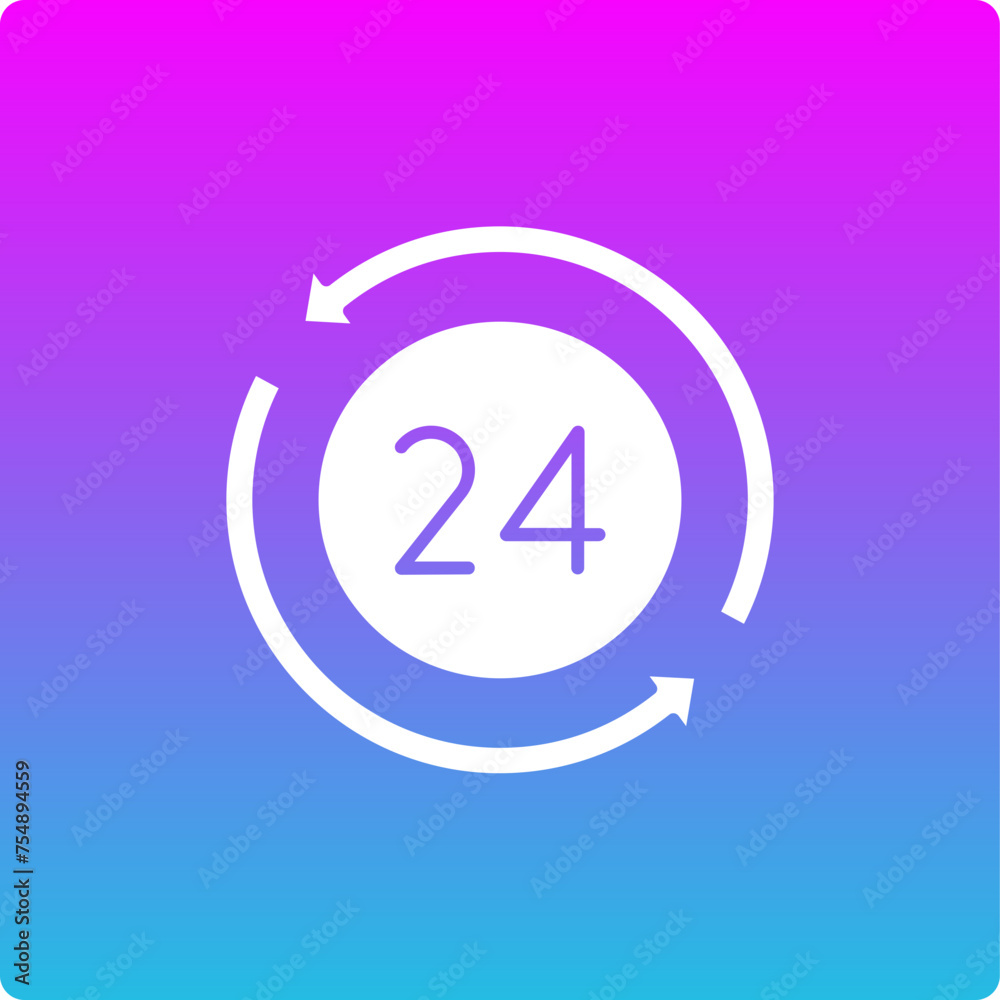 24 Hours Icon 24 Hours Icon