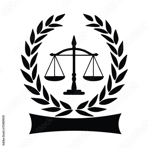 vector advocate and Justice or law logo  illustration