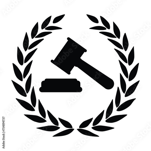 vector advocate and Justice or law logo  illustration photo