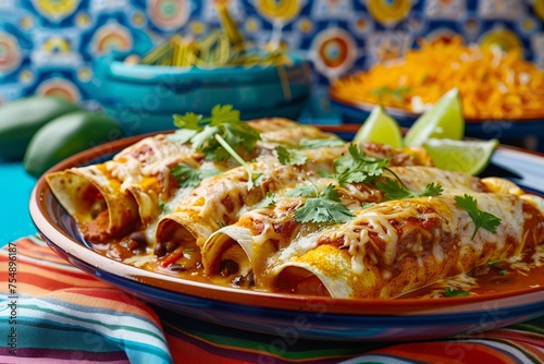 Wallpaper Mural Taco Tuesday A Colorful Plate of Mexican Delights Generative AI Torontodigital.ca