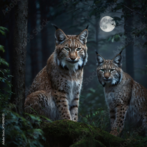 lynx on the rock