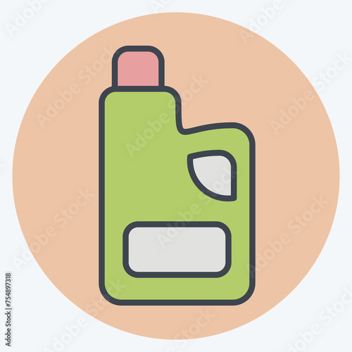 Icon Fabric Softness. related to Cleaning symbol. color mate style. simple design editable. simple illustration photo