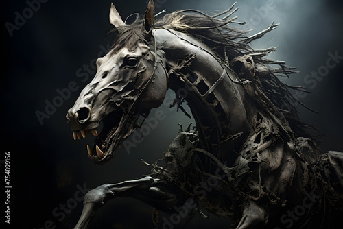 Skeleton Horse, skeletons horse, horse, hell horse
