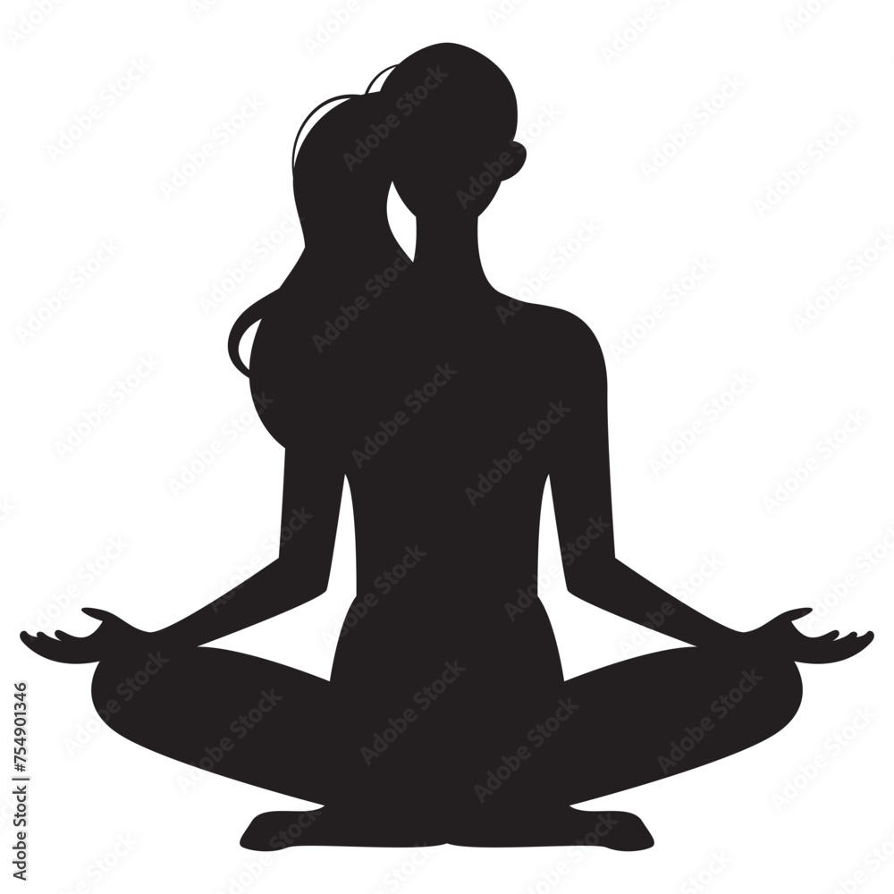 Woman Yoga Silhouette