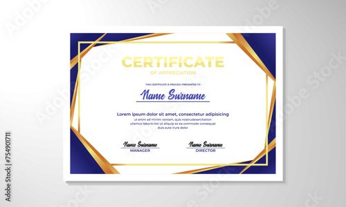 elegant gradient certificate design template