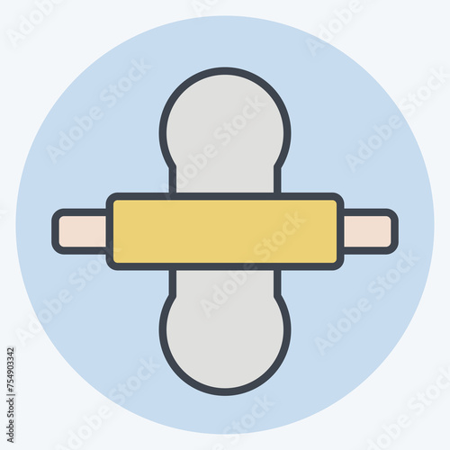 Icon Thresh Flour. related to Cooking symbol. color mate style. simple design editable. simple illustration