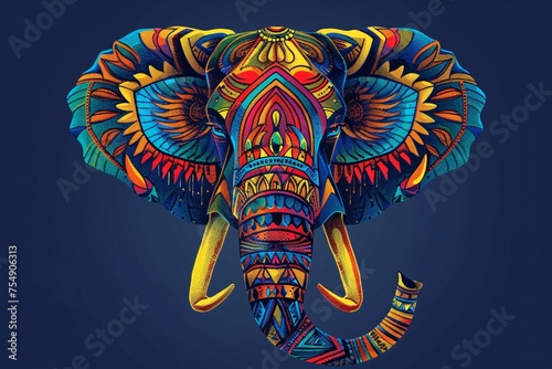 Colorful Elephant Artwork A Vibrant Tribute to the Monthly Trend of Colorful Creativity Generative AI © Jhanvi