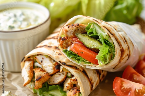 Chicken Caesar Wrap A Tasty and Nutritious Lunch Option for Busy Professionals Generative AI