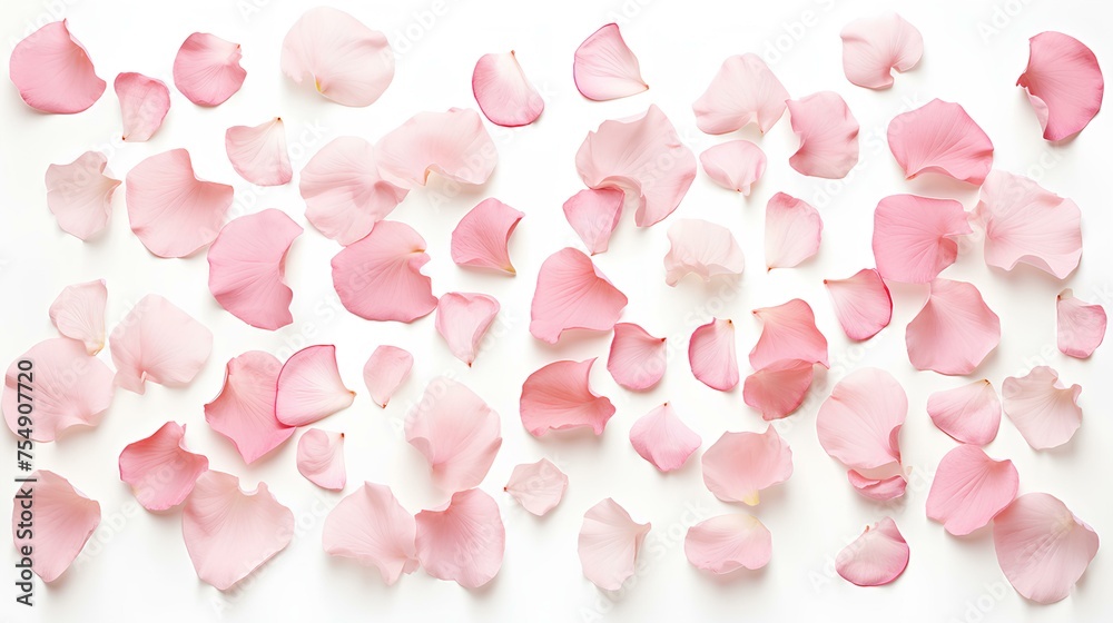 colored petals with copy space