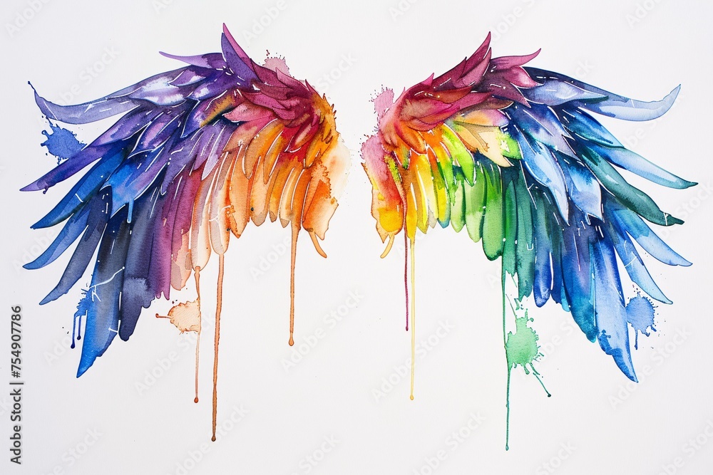 Rainbow Wings Generative AI